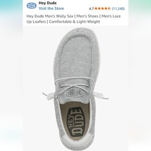 Hey Dude Men's Wally Sox Gray Loafers